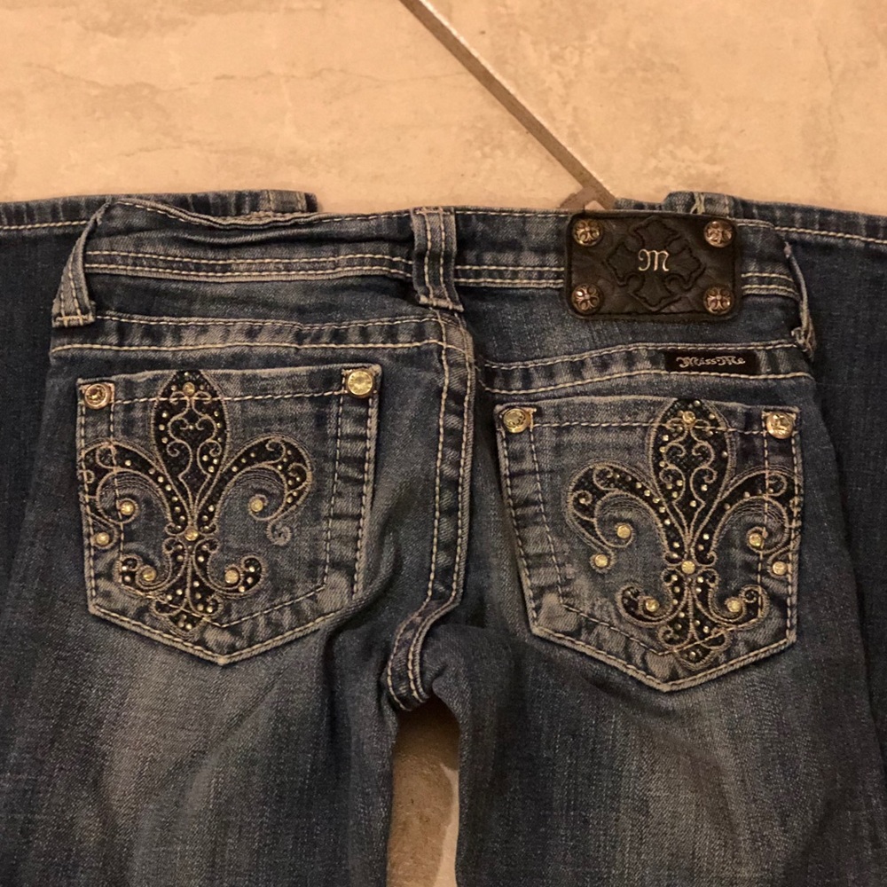 Girls kids size 12 miss me jeans bling boot cut 23